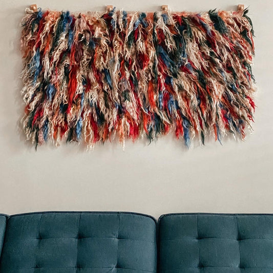 60s Shaggy Tulu Turkish Wool Wall Art Rug